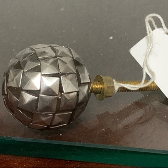 Silver Colored Square Mosaic Drawer Pull - Picture 3 of 6